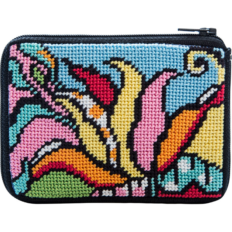 Modern Tulip Coin Purse Kit - needlepoint