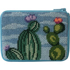 Flowering Cacti Coin Purse Kit - needlepoint