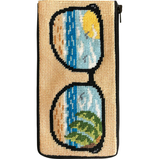 Life's a Beach Eyeglass Case Kit - needlepoint