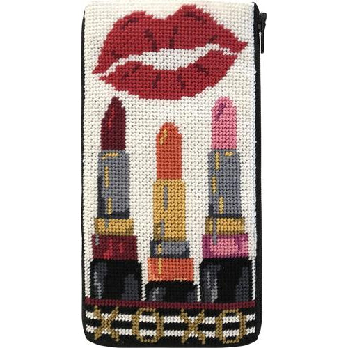 XO XO Lipsticks Eyeglass Case Kit - KC Needlepoint