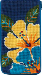 Bright Hibiscus Eyeglass Case Kit - KC Needlepoint