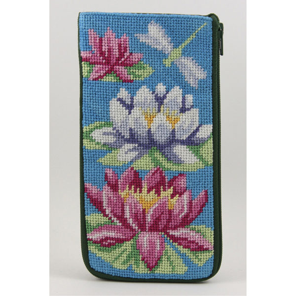 Waterlily Eyeglass Case Kit - KC Needlepoint