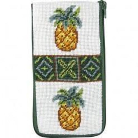 Pineapples Eyeglass Case - KC Needlepoint