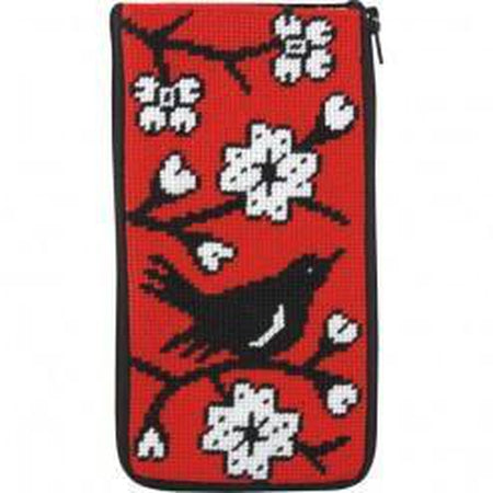 Blackbird Eyeglass Case - KC Needlepoint