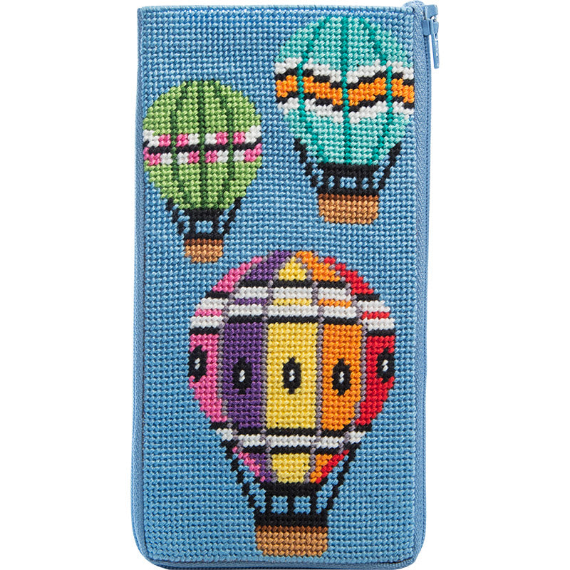 Balloons in Flight Eyeglass Case Kit - KC Needlepoint