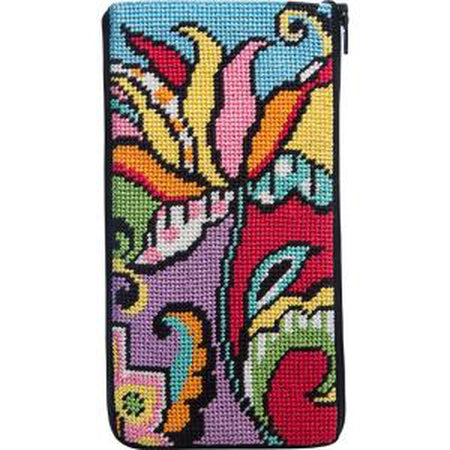 Modern Tulip Eyeglass Case Kit - KC Needlepoint