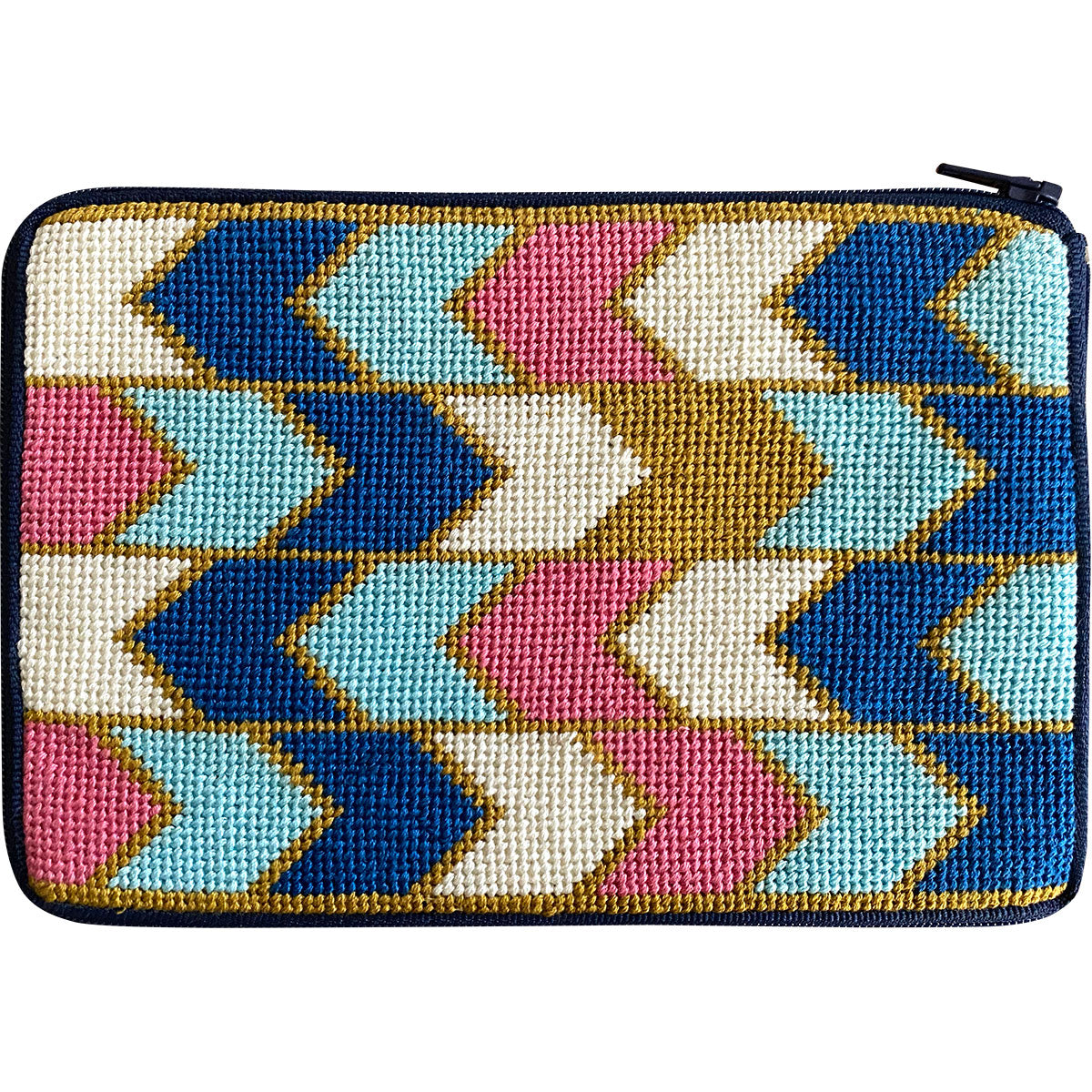 Geometric Arrows Cosmetic Purse Kit - KC Needlepoint