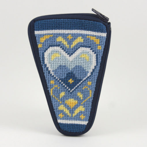 White Hearts Scissor Case Kit - KC Needlepoint