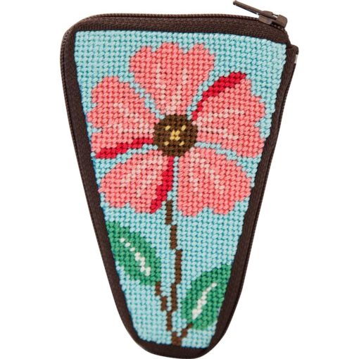 Pink Flower Scissors Case Kit - KC Needlepoint