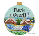 Park Guell Round Needlepoint Canvas - KC Needlepoint