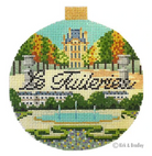 Le Tulleries Round Needlepoint Canvas - KC Needlepoint