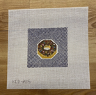 Donut on Blue Square - KC Needlepoint