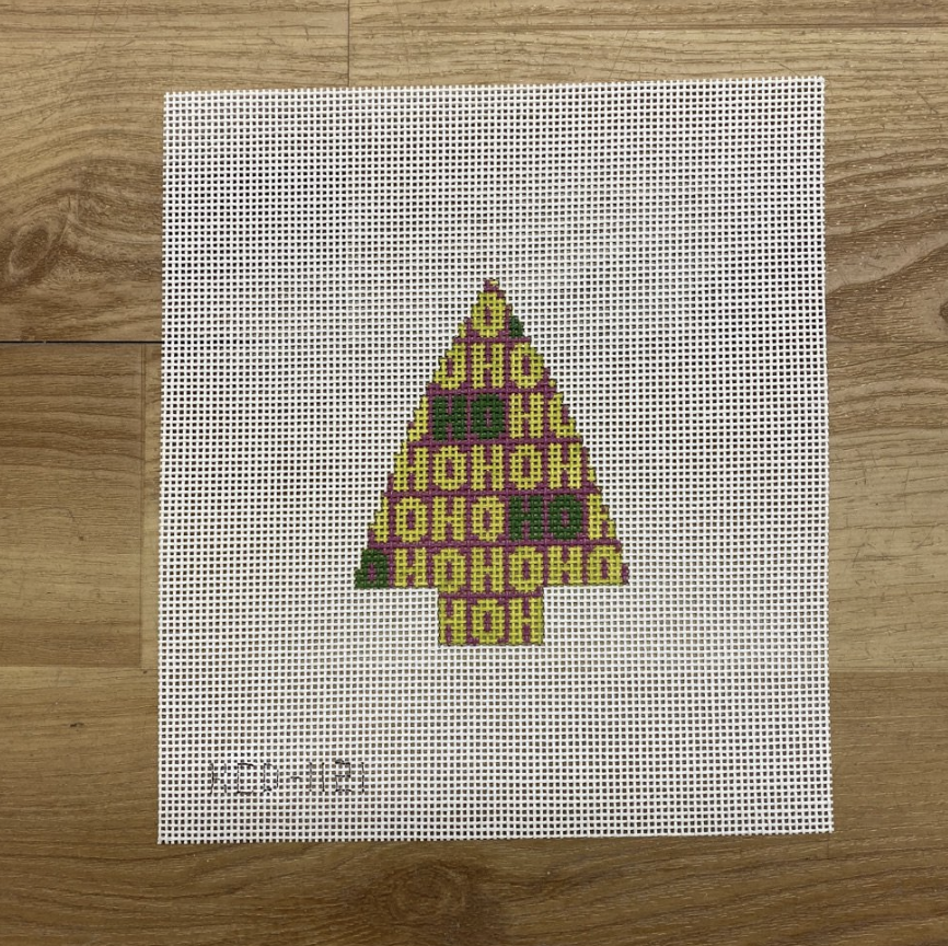 Ho Ho Ho Tree Canvas - KC Needlepoint