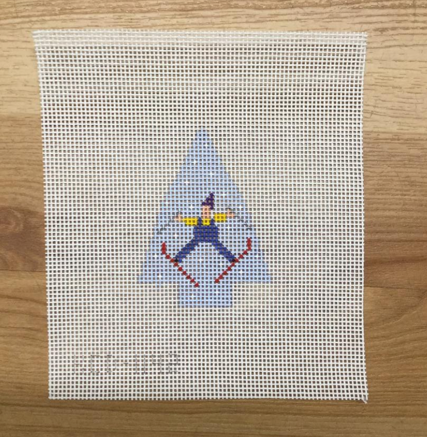 Ski Jumper Tree Canvas - KC Needlepoint