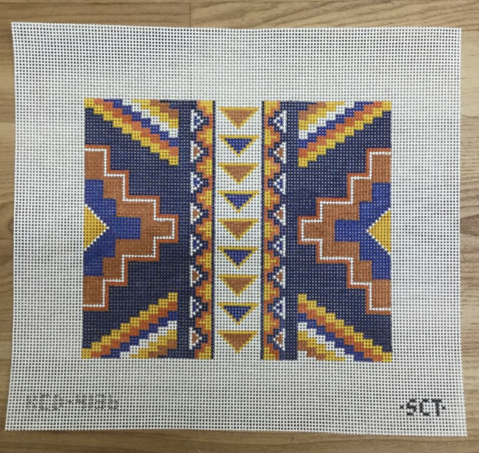 Southwest Clutch Canvas - needlepoint