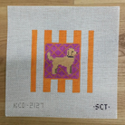 Doodle on Stripes Square - needlepoint