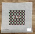 Delta Zeta Gingham Square Canvas - needlepoint