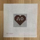 Alpha Phi 3" Square Canvas - needlepoint