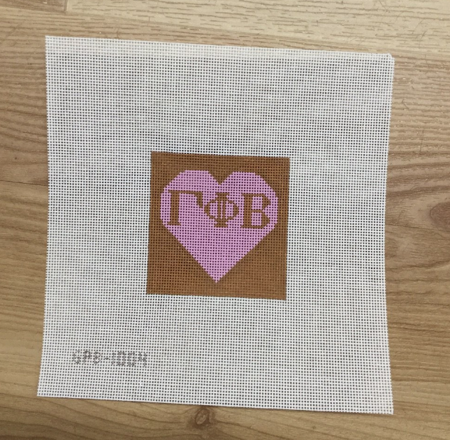 Gamma Phi Beta 3" Square Canvas - needlepoint