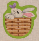 Bunny Basket Canvas - KC Needlepoint