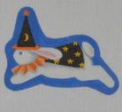 Bunny Witch Canvas - KC Needlepoint