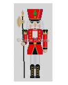 Red Guard Nutcracker Canvas - needlepoint