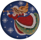 Horn Angel Round Canvas - needlepoint