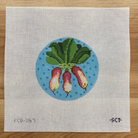 Three Radishes Round Canvas - needlepoint