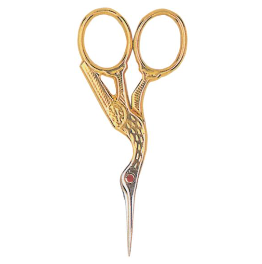 Ruby Red Swarovski Crystal Stork Scissors - KC Needlepoint