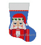 Santa Nutcracker Mini Stocking Canvas - KC Needlepoint