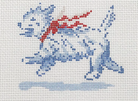 Westie Ornament Canvas - KC Needlepoint