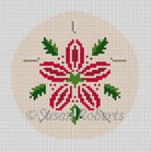 Holly Sand Dollar Canvas - KC Needlepoint