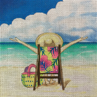 At the Beach Canvas - KC Needlepoint