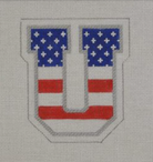 Patriotic U Canvas - KC Needlepoint