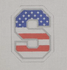 Patriotic S Canvas - KC Needlepoint