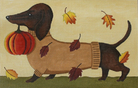 Dachshund Fall Canvas - KC Needlepoint