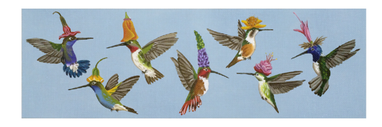 Hummers Needlepoint Canvas - KC Needlepoint