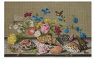 Floral Shells Needlepoint Canvas - KC Needlepoint