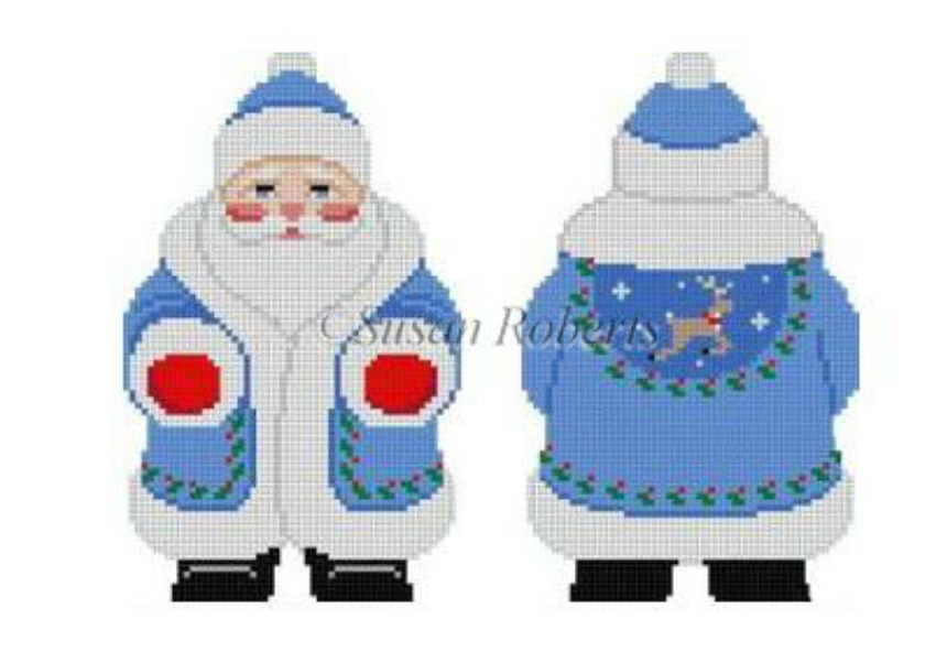 Reindeer Coat Santa Canvas - KC Needlepoint