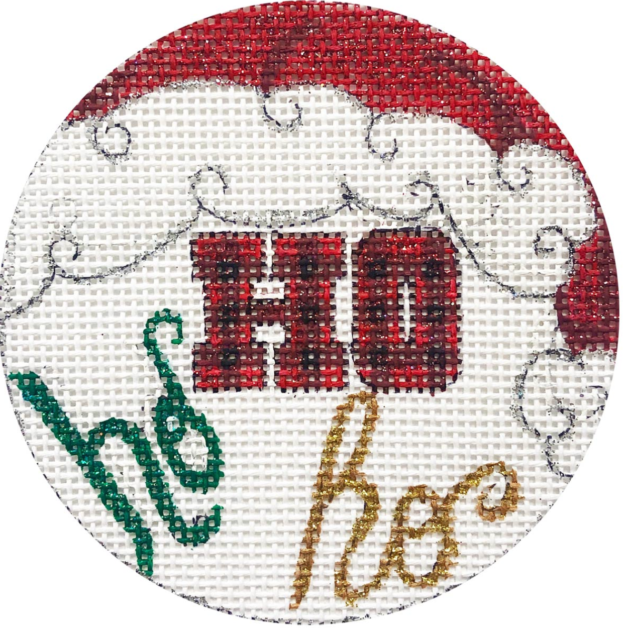 Ho Ho Ho Santa Hat Canvas - KC Needlepoint