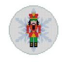 Nutcracker Snowflake Round Canvas - KC Needlepoint