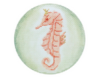 Seahorse Round Canvas - KC Needlepoint