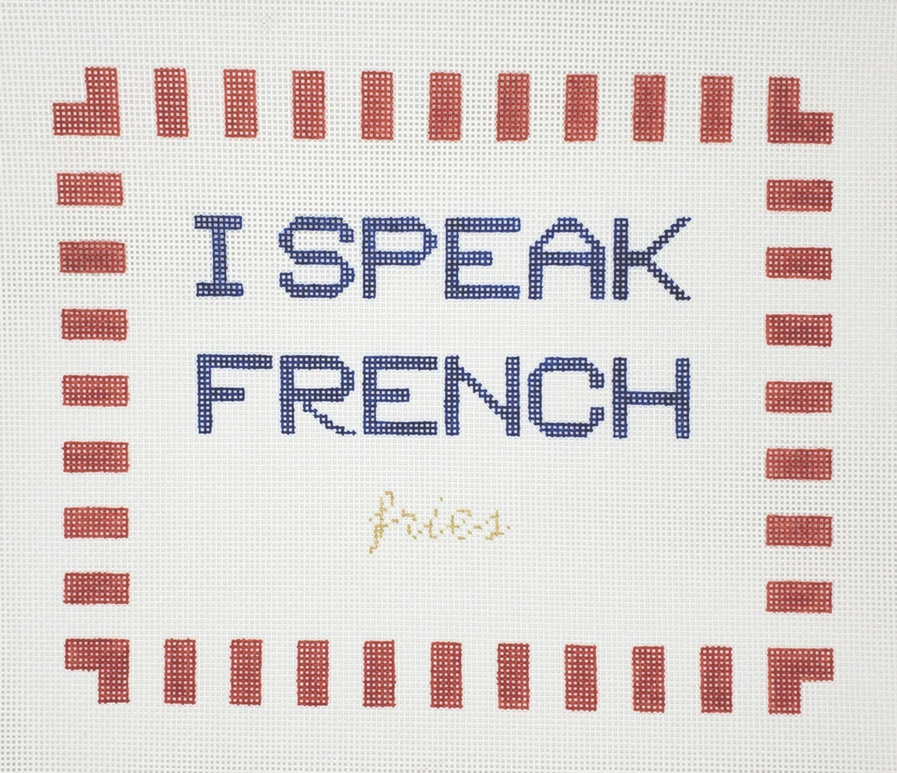 I Speak French Fries Canvas - KC Needlepoint