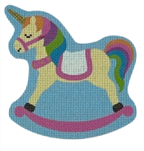 Rocking Unicorn Canvas - KC Needlepoint