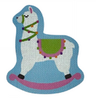 Pink Rocking Llama Canvas - KC Needlepoint