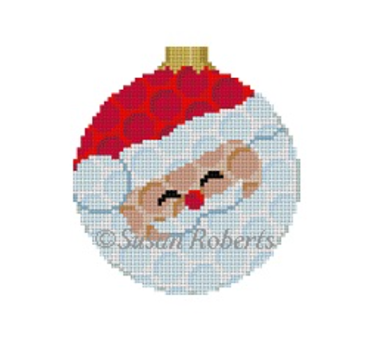 Golf Ball Santa Canvas - KC Needlepoint