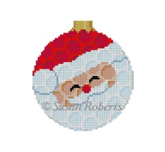 Christmas ~ Many Faces of Santa #51 handpainted 5X 5 on 18 Mesh Need –  Needlepoint by Wildflowers