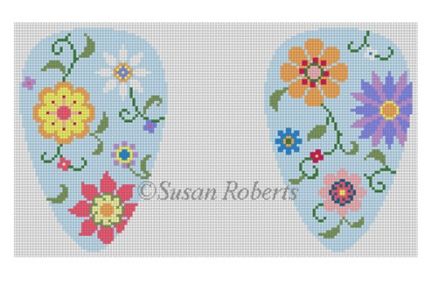 Flower Pops Scissor Case Canvas - KC Needlepoint