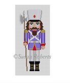 Purple Guard Nutcracker Canvas - KC Needlepoint