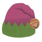 Elf Hat Pink and Green Canvas - KC Needlepoint